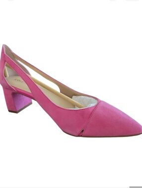 Cole Haan Elegant Caia Pump Suede Size 38.5 8 Open Side